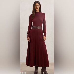 REISS Deep Red Alicia Dress Retail $410